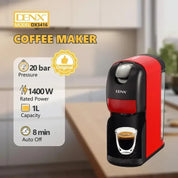 Denx - 3-in-1 Capsule Coffee Maker